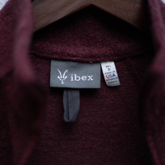 IBEX Merino Wool Full Zip Jacket 🐑 Women’s Small Burgundy | Made in USA - Picture 5 of 13